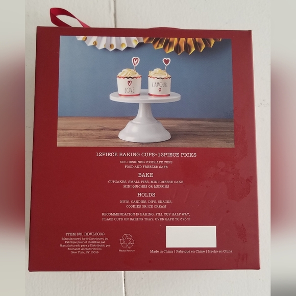 New NIB Rae Dunn 12 PC Baking Cups Picks 5oz - Picture 2 of 7